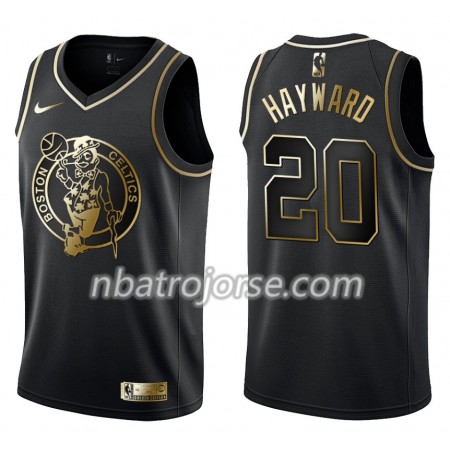 Män Boston Celtics Tröja Gordon Hayward 20 Nike Svart Guld Edition Swingman
